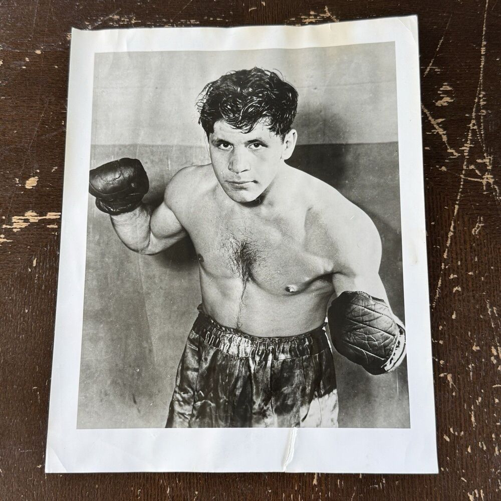 Roland LaStarza Original Photo Heavyweight Boxer 8x10 Black And White Poor Cndtn